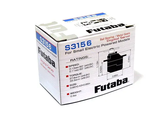 Миниатюрный рулевой механизм FUTABA S3156 с металлическими зубцами | Электроника