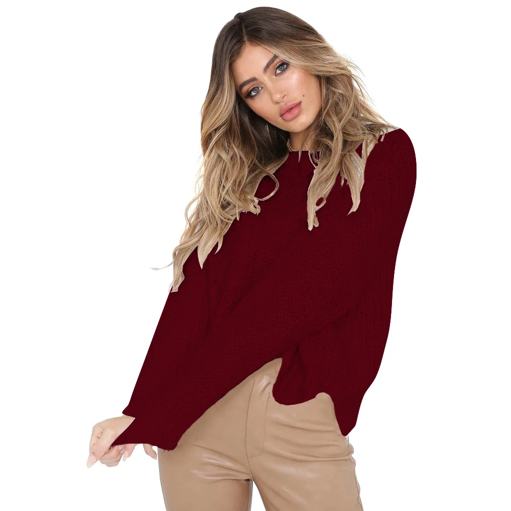 2019 4 colors V Neck Twisted Back Sweater Women Jumpers Autumn Pullovers Casual Tops Long Sleeve Knitted Sweaters pull femme | Женская