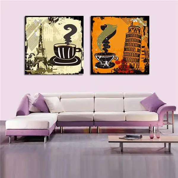2 шт. без рамки Эйфелева башня холст картина настенные картины для гостиной
