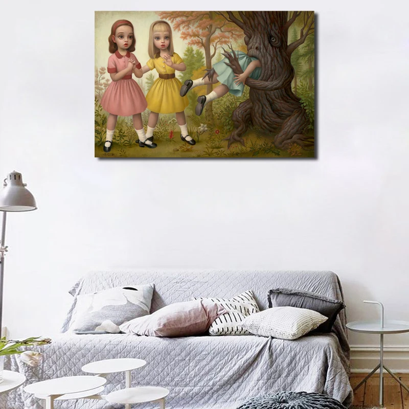 Картина на холсте Mark Ryden Girl Раскрашивание дереве декор для гостиной и дома