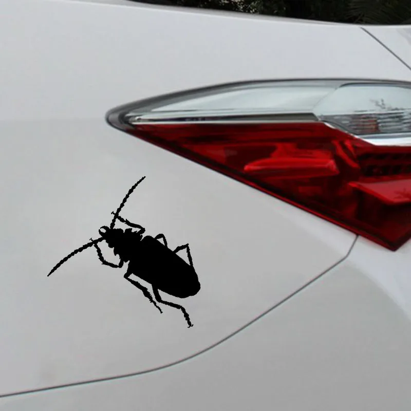 

YJZT 13CM*14.4CM Delicate Overbearing Insect Lovely Dazzling Vinyl Decal Car Sticker Black/Silver C19-1491