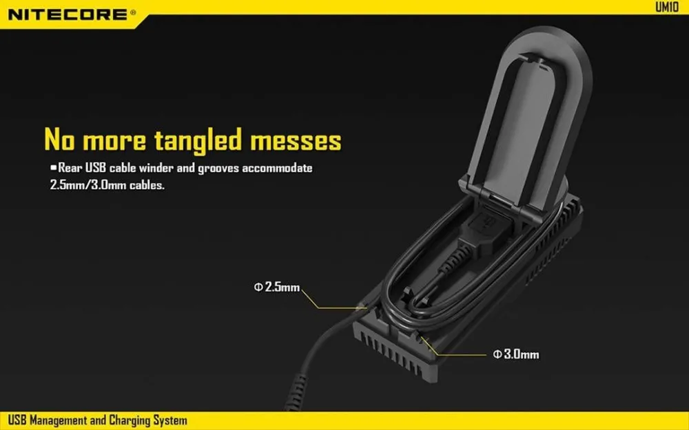 Nitecore UM10 цифровой Смарт USB Зарядное устройство 18650 17650 17670 RCR123A 16340 14500