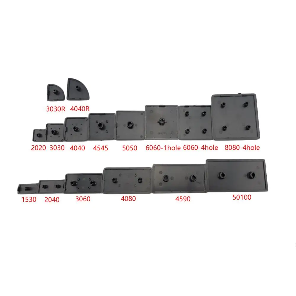 Детали для 3D принтера с ЧПУ пластиковая крышка черная алюминиевого профиля ЕС 2020