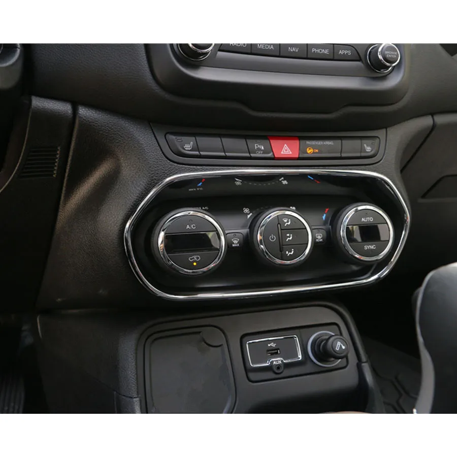 Для Jeep Renegade 15-16 Внутренний Стайлинг автомобиля кнопка Кондиционера