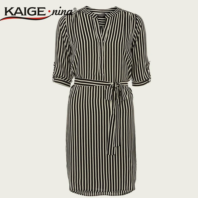 Kaige. Nina летнее Повседневное платье для женщин Винтажный бренд Desigual черно белое