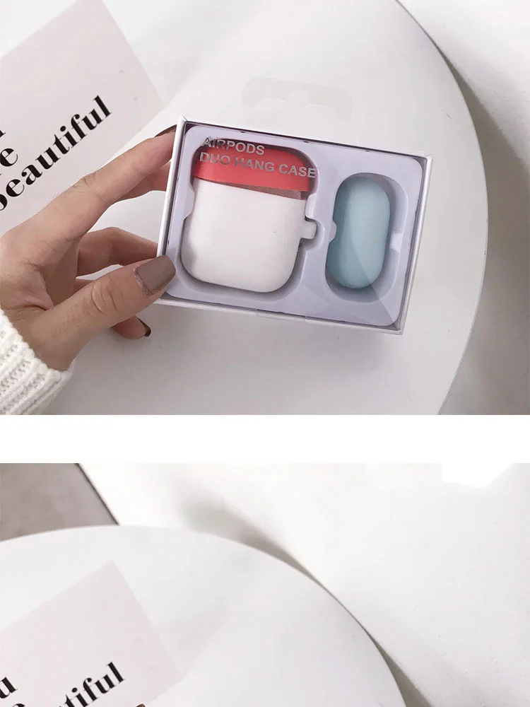 ТПУ Силиконовые Bluetooth беспроводные наушники чехол для Airpods защитный чехол Аксессуары для кожи для Apple Airpods зарядная коробка