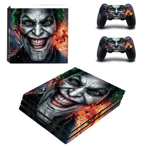 DC Бэтмен и Джокер PS4 Pro наклейка на кожу для консоли playstation 4 и 2 контроллера PS4 Pro наклейка на кожу виниловые аксессуары - Цвет: YSP4P-0455