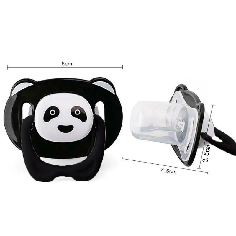 Panda соска пустышка детская пищевая полипропилен силикон не токсичная соска для малышей Ортодонтическая Соска с кольцом зубопрорезыватель соска
