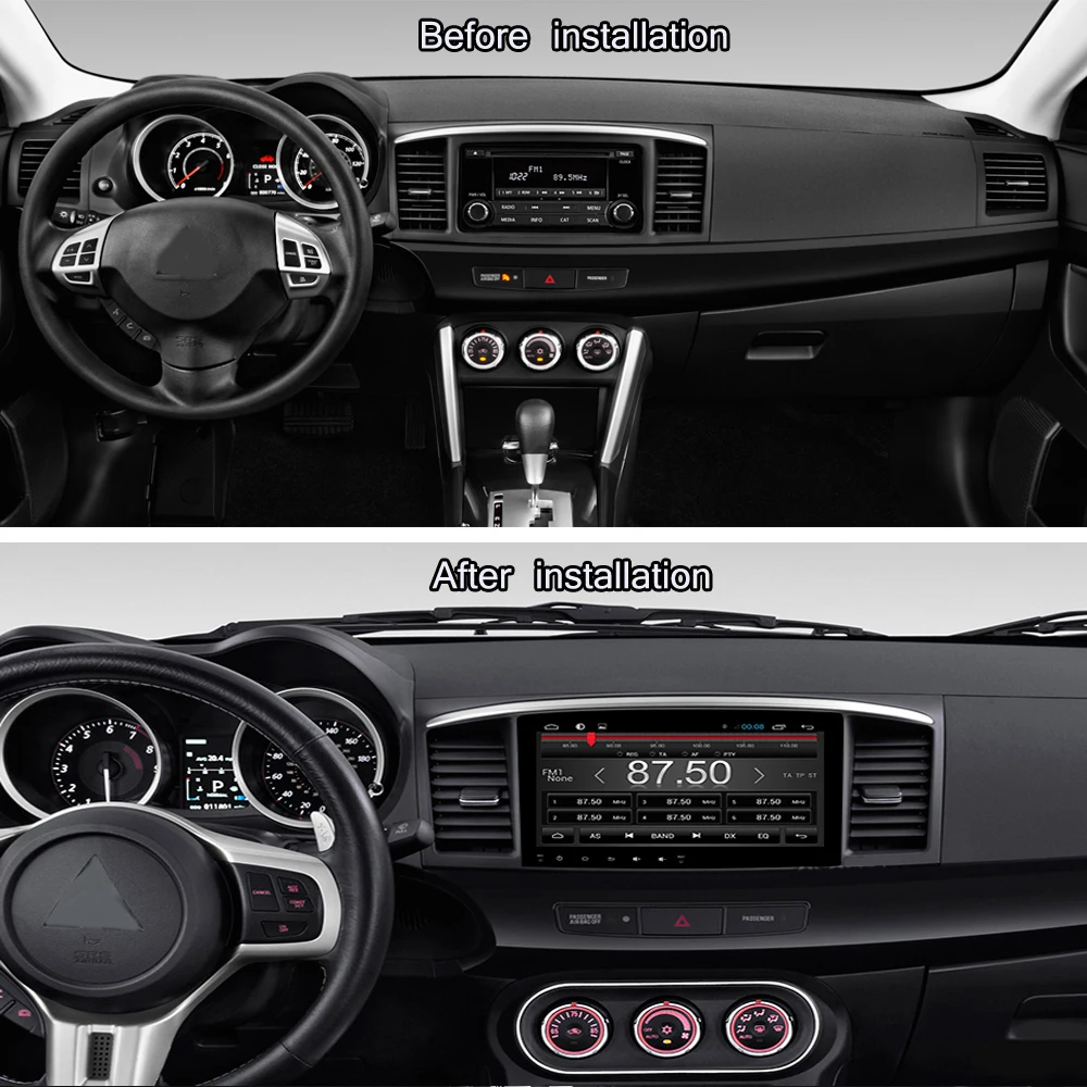 QZ industrial HD 10.1&quot Android 8.1 T3 for Mitsubishi Lancer 2008-2015 car dvd player with GPS 3G 4G WIFI Radio Navigation RDS |
