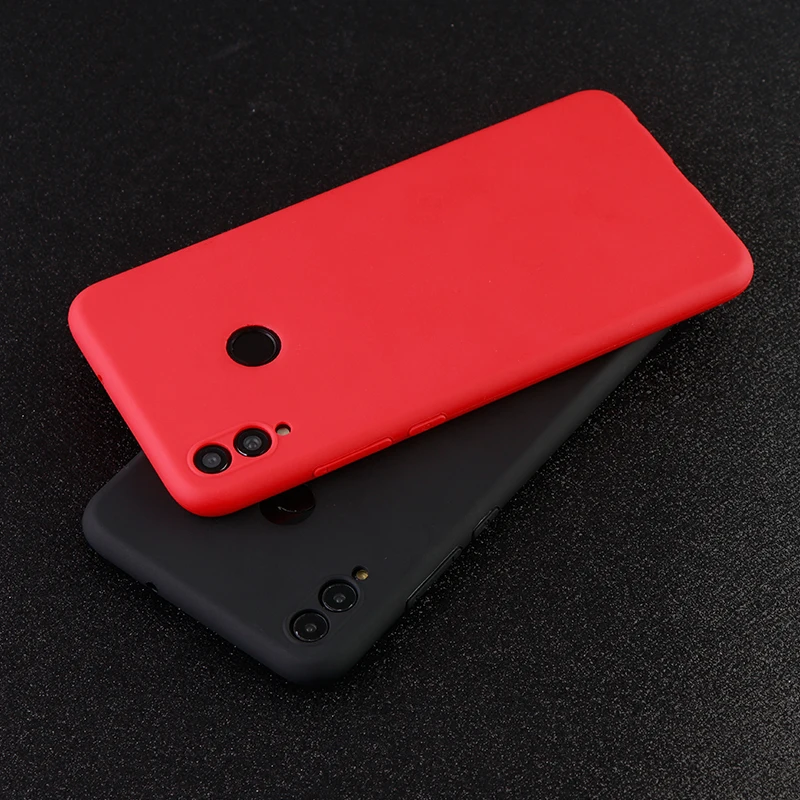 Простой чехол для телефона huawei Honor Note Mate10 Pro 20X Nova3 3i черный и красный мягкие