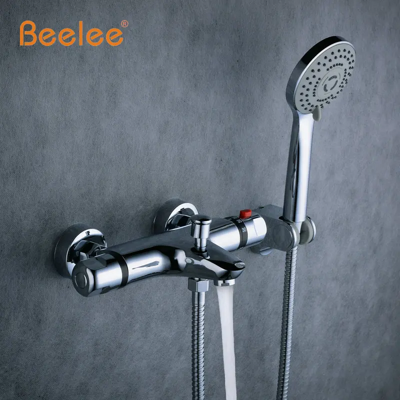 Beelee новый смеситель для душа в ванную комнату термостатический хромированный с