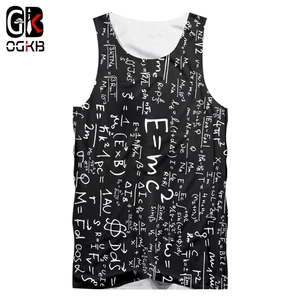 Мужской жилет OGKB, забавный жилет для бодибилдинга с 3D принтом, с надписью Формула доски, хип-хоп, размера плюс костюм, мужская летняя рубашка без рукавов