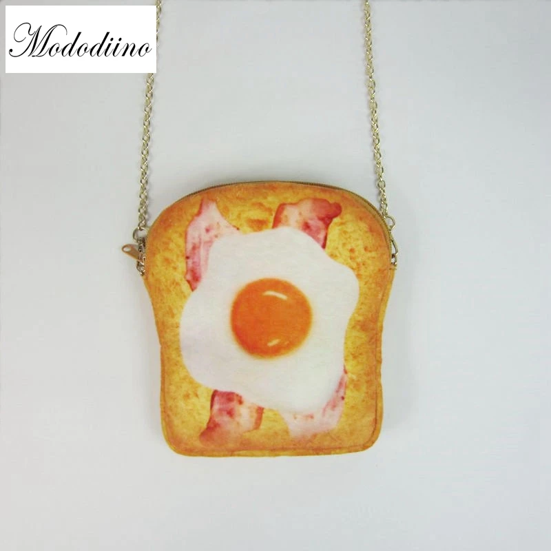Mododiino, креативная женская сумка, милый женский мешочек, сумка для яиц, тост, хлеб, цепь, сумка для мобильного телефона, мини-сумки для девочек-подростков DNV0815
