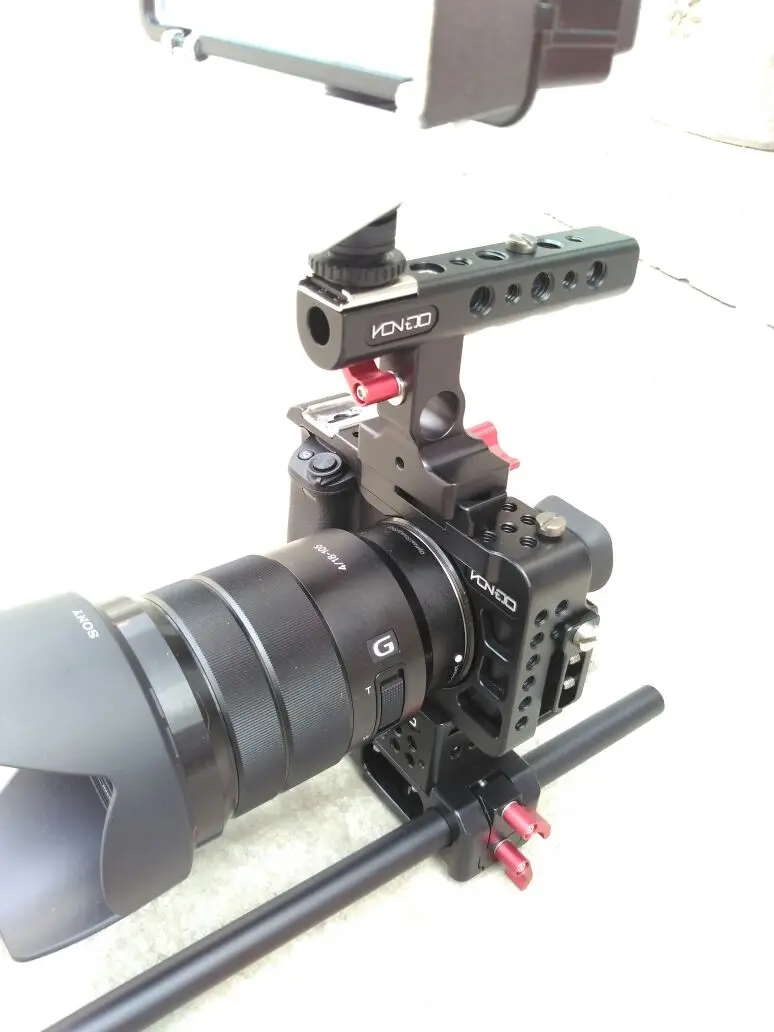 HONTOO 15mm A6300 A6500 DSLR Rig Kit Baseplate Cage Quick Release top handle for SONY camera Tilta Movcam | Электроника