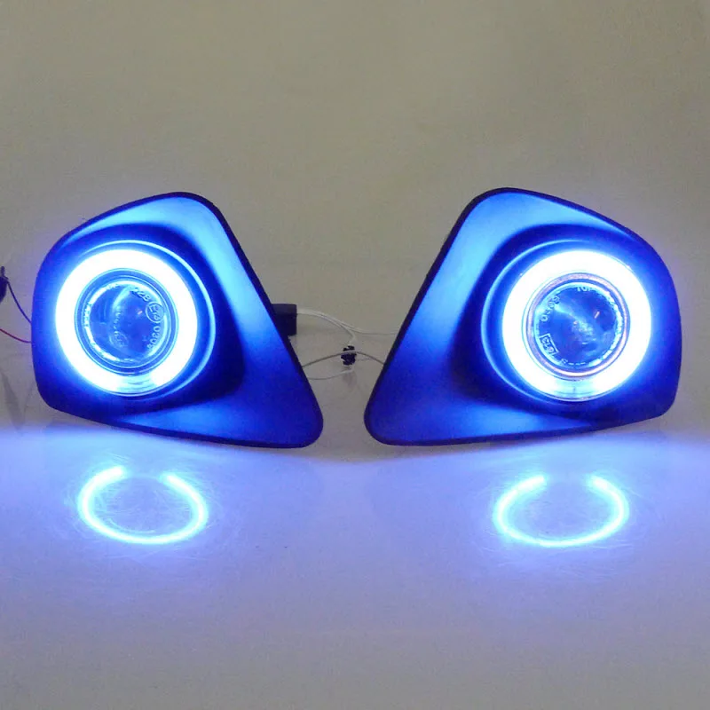 

For Mazda 2 Demio 2007-2010 White Angel Eyes DRL Yellow Signal Light H11 Halogen / Xenon Fog Lights with Projector Lens