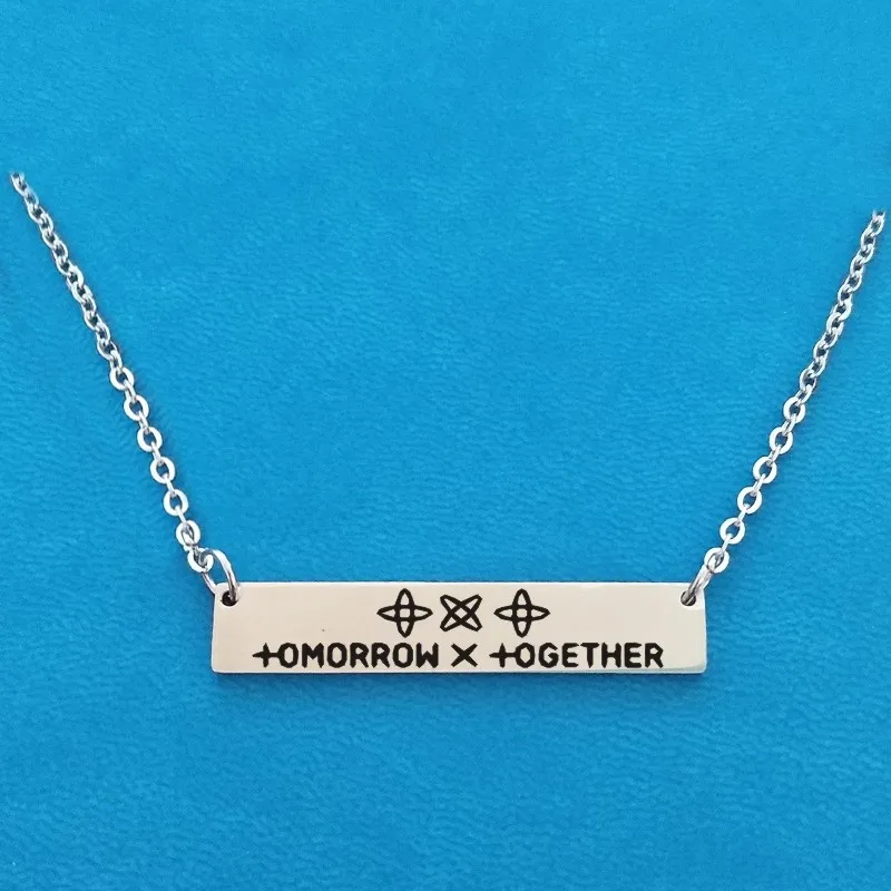Корейская команда KPOP TOMORROW X TOGETHER TXT сочетание имени кулон ожерелье для женщин и