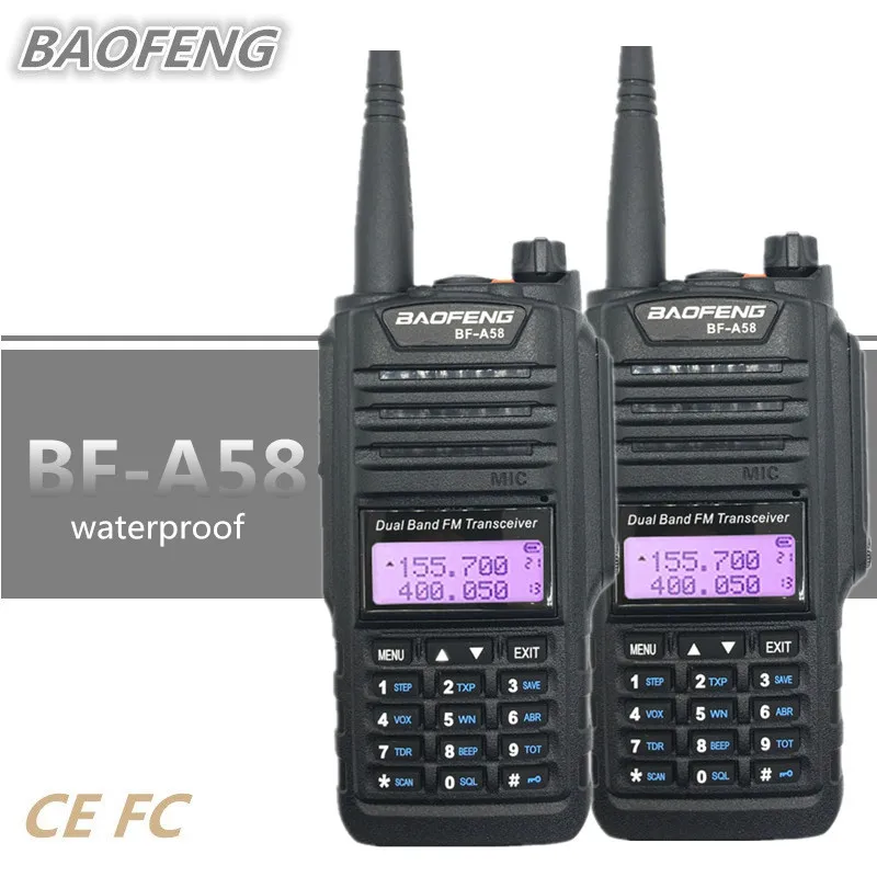 Рация BAOFENG BF A58 Talkie Водонепроницаемая UHF VHF cb радиолюбительская дальность действия