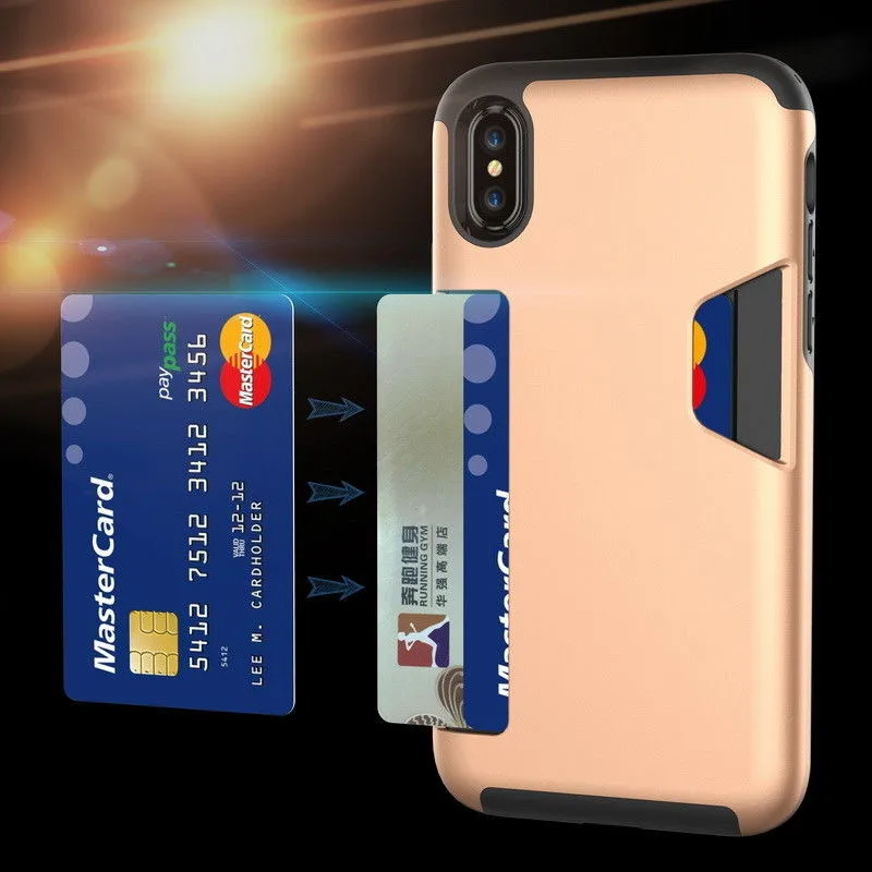 Armor Case for iPhone 7 8 7plus X 6 6S Plus 5 SE Shockproof Wallet Credit Card Holder Stand Cover For 10 6s |