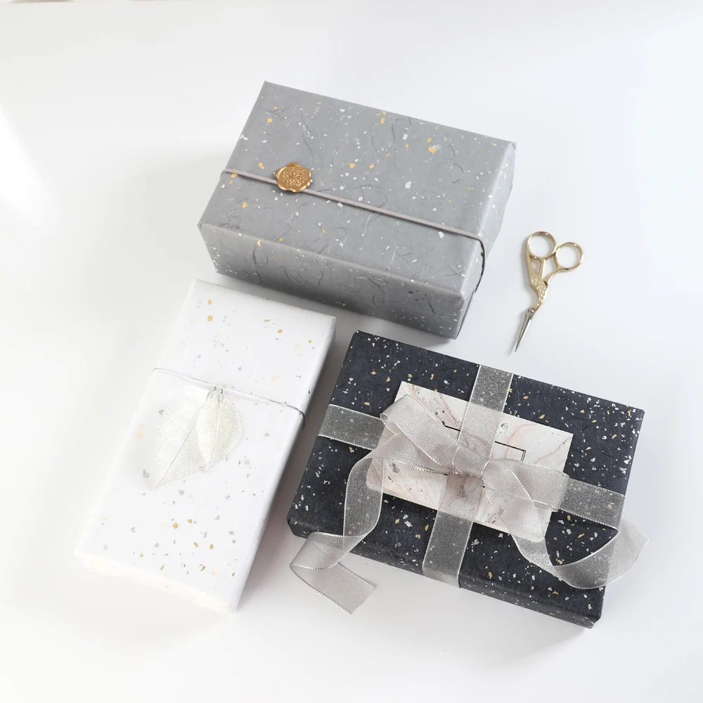 Подарочная бумага со звездами сверкающая оберточная для Пинга рулон свадьбы детского дня рождения