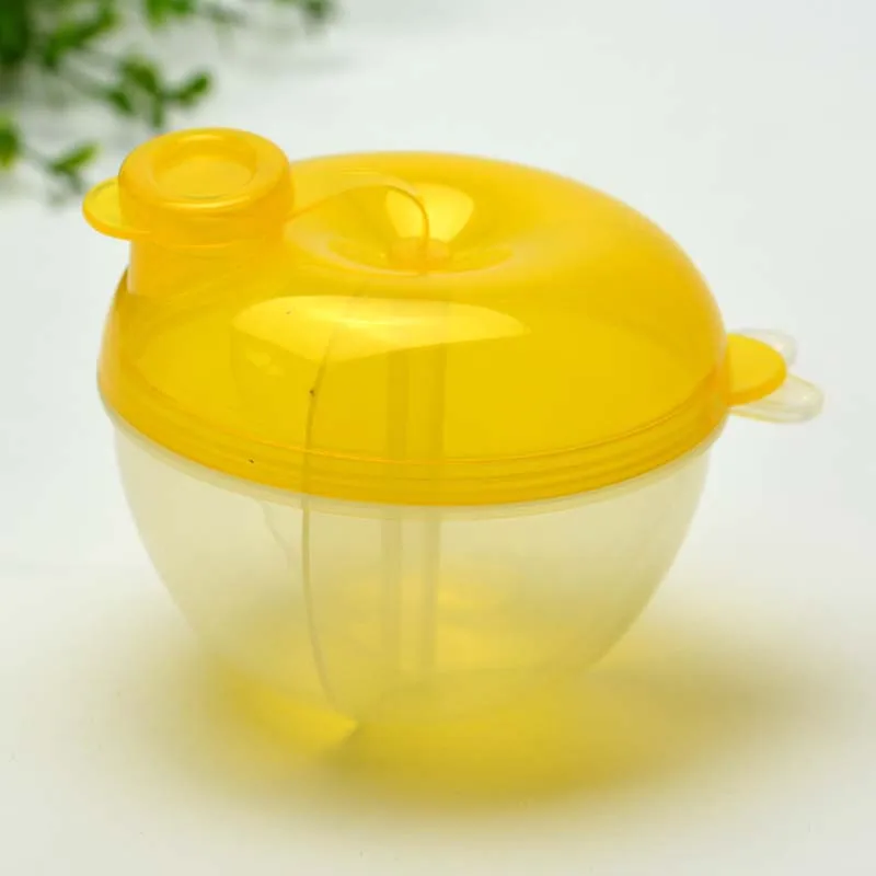 YELLOW Детские молочный продукт коробка для хранения 1 шт. 3 сетки Ротари коробка для сухого молока Детская безопасность коробка для хранения Контейнер продукт портативный молоко емкость для порошка - Цвет: YELLOW
