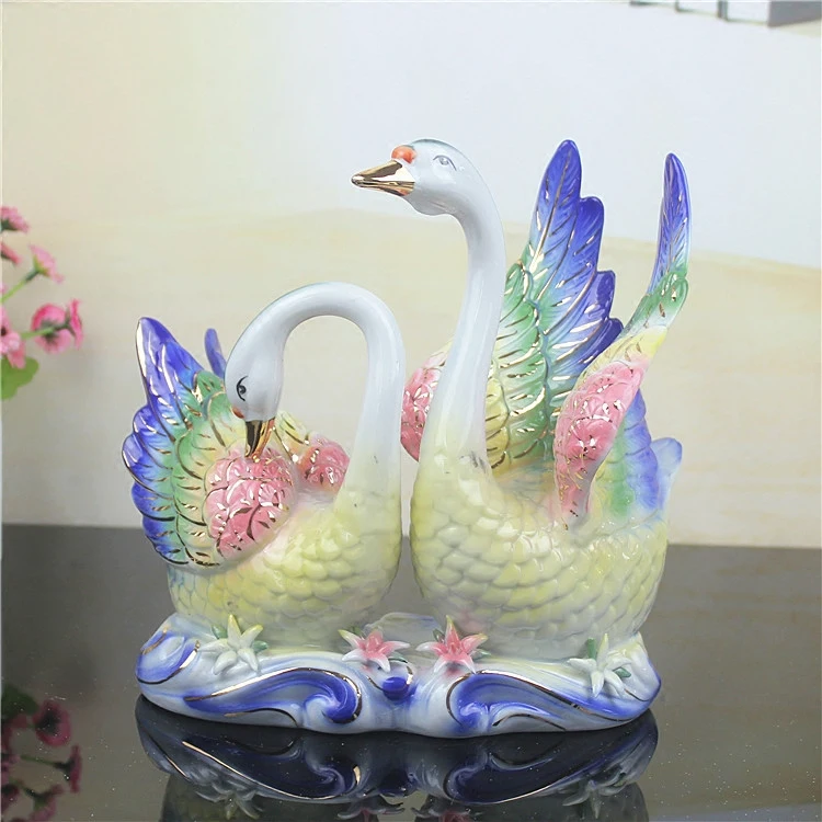 Керамика украшения дома творческие фарфор для животных фигурка лебедя