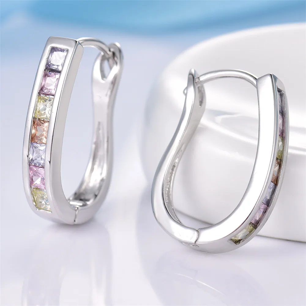 Женские Разноцветные серьги MOLIAM серебряные кольца для помолвки рождественский