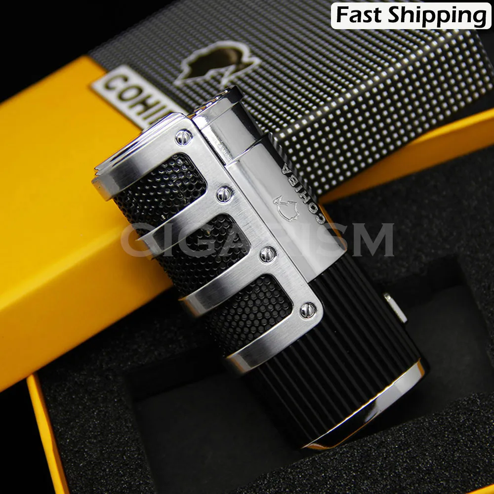 COHIBA Gridding полосы струи пламени сигареты 3 зажигалка с горелкой W/удар | Дом и сад