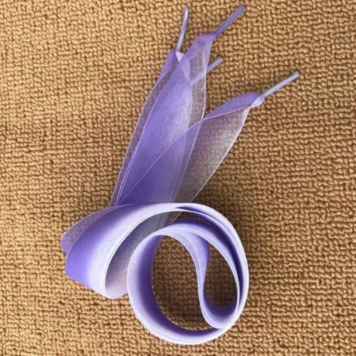 purple 1 пара 120 см градиентные кружевные шнурки на плоской подошве, меняющие цвет, креативные шнурки для обуви - Цвет: purple