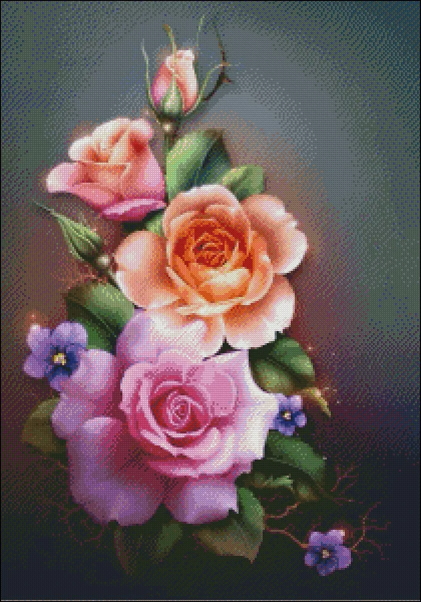 Needlework for embroidery DIY DMC High Quality - Counted Cross Stitch Kits 14 ct Oil painting Spring Roses | Дом и сад