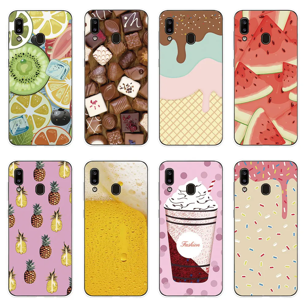 Silicone Case For Sumsung Galaxy A10 A20 A20E A30 A40 A50 A60 A70 A80 Phone Cover Fruit M10 M20 M30 |