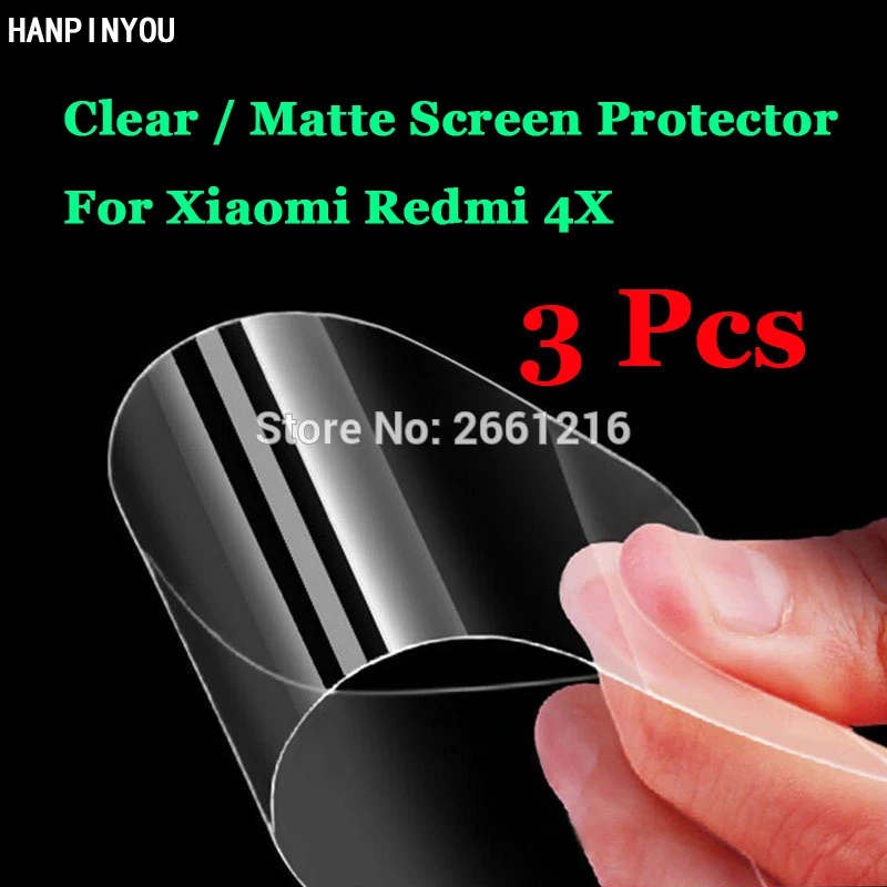 3 шт./лот для Xiaomi Redmi 4X 5 0 дюйма HD Прозрачная/Антибликовая матовая защитная пленка
