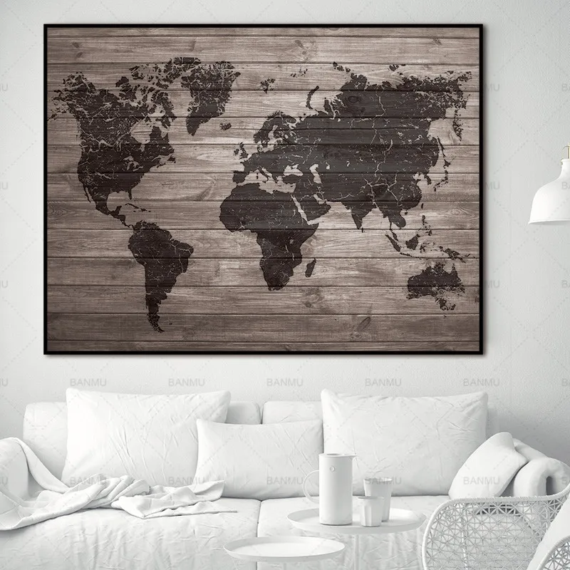 

Canvas Painting Pictures Wall art poster painting abstract painting art prints map canvas home decoration for living room