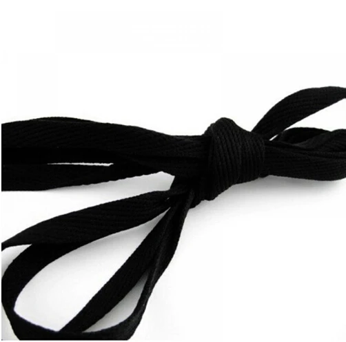 black 1 пара цветных шнурков для кроссовок, плоские шнурки, походные ботинки, шнурки для обуви, цветные шнурки для кроссовок, Прямая поставка - Цвет: black