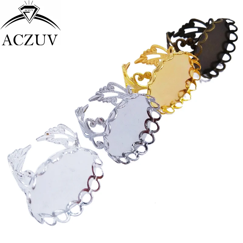 100 шт для 20 мм Кабошон Установка Кружевной Край круглый ободок кольцо основание