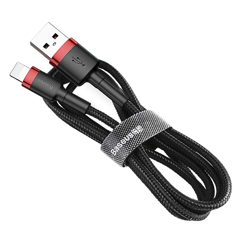 Baseus USB кабель для iPhone 11 XR Xs Max 2.4A кабель для быстрой зарядки 3M USB кабель для зарядки данных для iPhone X 8 7 Plus провод для зарядки - Цвет: Red Black