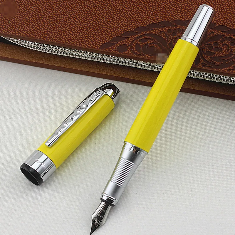huangse yinjian Jinhao250 перьевые ручки Роскошные чернильные ручки Dolma Kalem каллиграфия ручки для школы Mon Blanc подарочная ручка каллиграфия Монт Бланко - Цвет: huangse yinjian