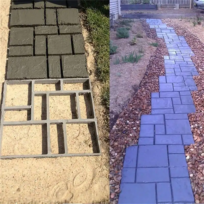 DIY пластиковые формы для изготовления дорожек, ручные формы для цементных кирпичей, сада, камня, дороги, бетонных форм, тротуара для сада и дома@ 30