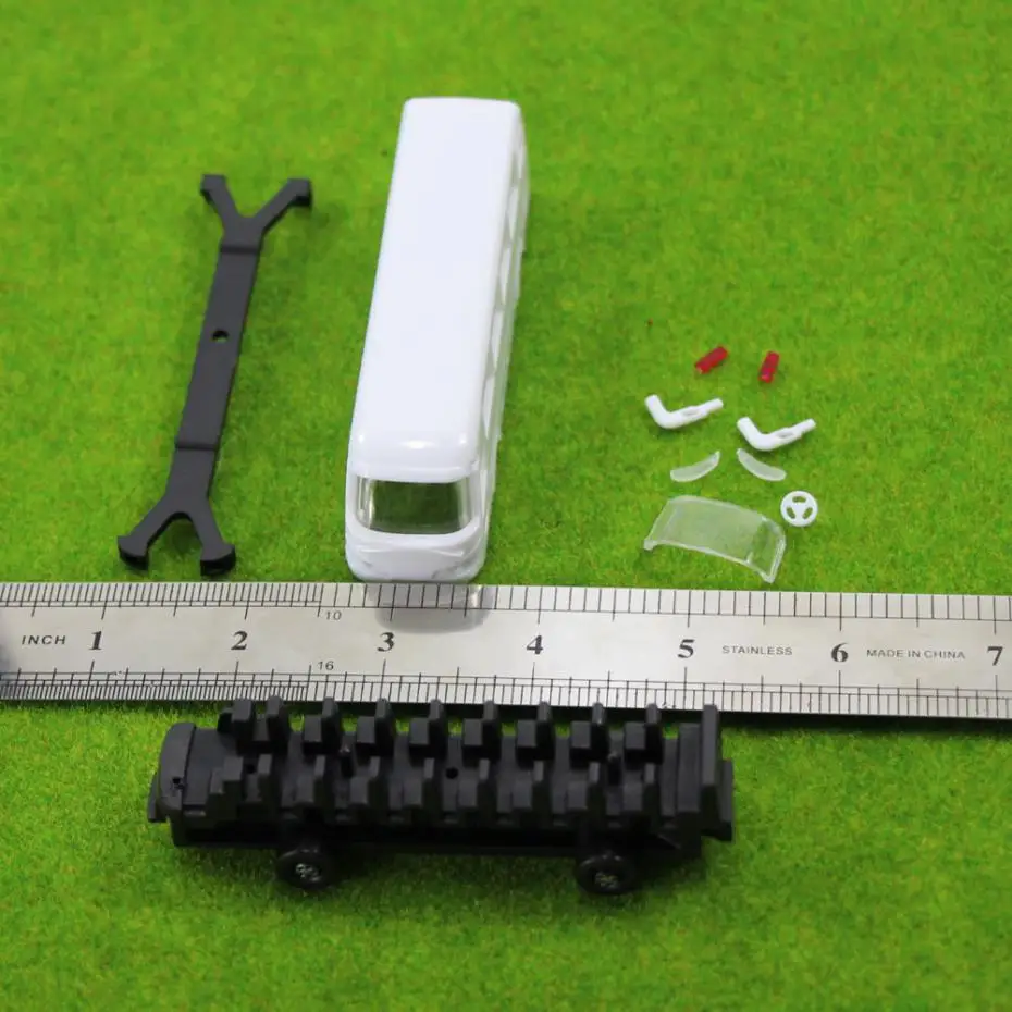4pcs Model Cars Unpainted Buses 1:100 TT/HO Scale Railway Layout Kits NEW BS10002 railway modeling | Игрушки и хобби