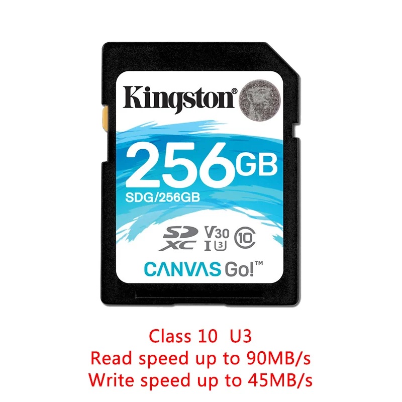 256GB U3 90MB Kingston, 128 ГБ, sd-карта, 16 ГБ, карта памяти, класс 10, 64 ГБ, Карта памяти SDHC, SDXC, USH-I, HD видео, 32 ГБ, карта SD для камеры, 256 ГБ - Емкость: 256GB U3 90MB