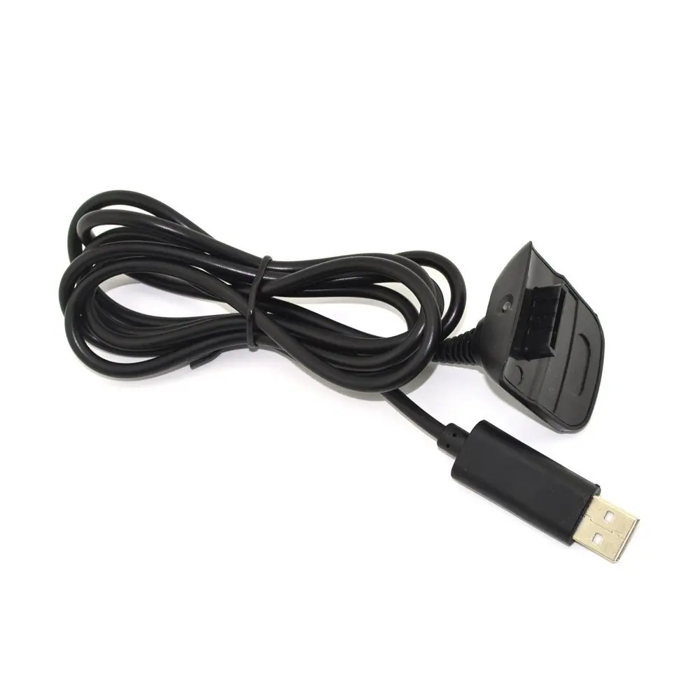 Черный беспроводной контроллер для Xbox 360 USB кабель зарядки замена провода