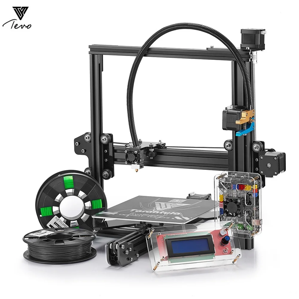 Tevo тарантула Prusa I3 3d принтер DIY комплект алюминиевые рамы двойной экструдер