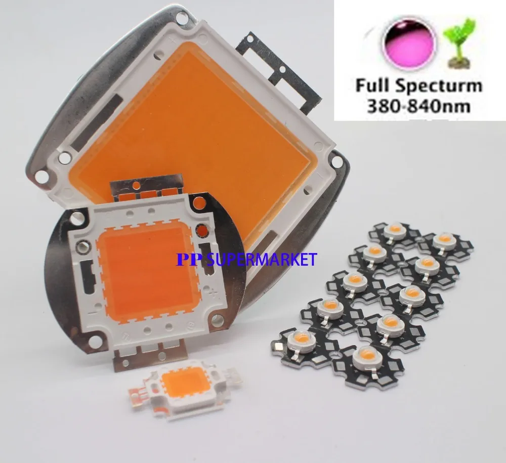 3 Вт 10 20 30 50 100 150 200 нм светодиодный чип полного спектра для гидропоники|led grow chip 3w|3w