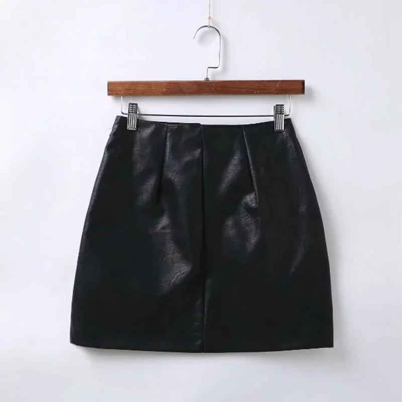 Женская винтажная юбка карандаш CFYH из искусственной кожи с вышивкой и заклепками