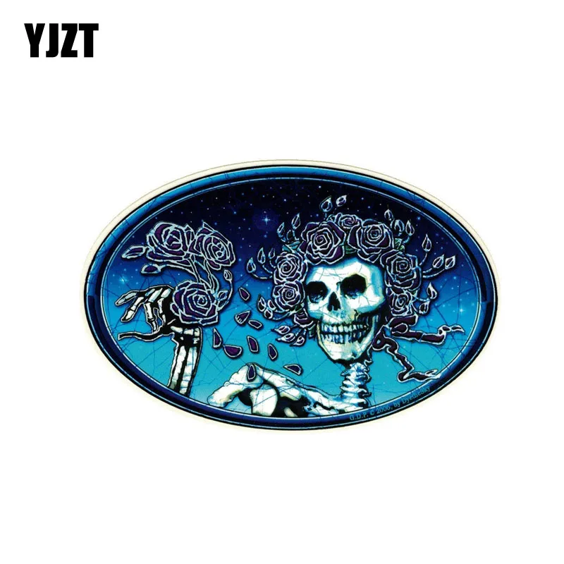 

YJZT 14,6 см * 9,2 см, надпись «Grateful Dead Skull And Roses», автомобильная наклейка, индивидуальная наклейка из ПВХ 6-0158