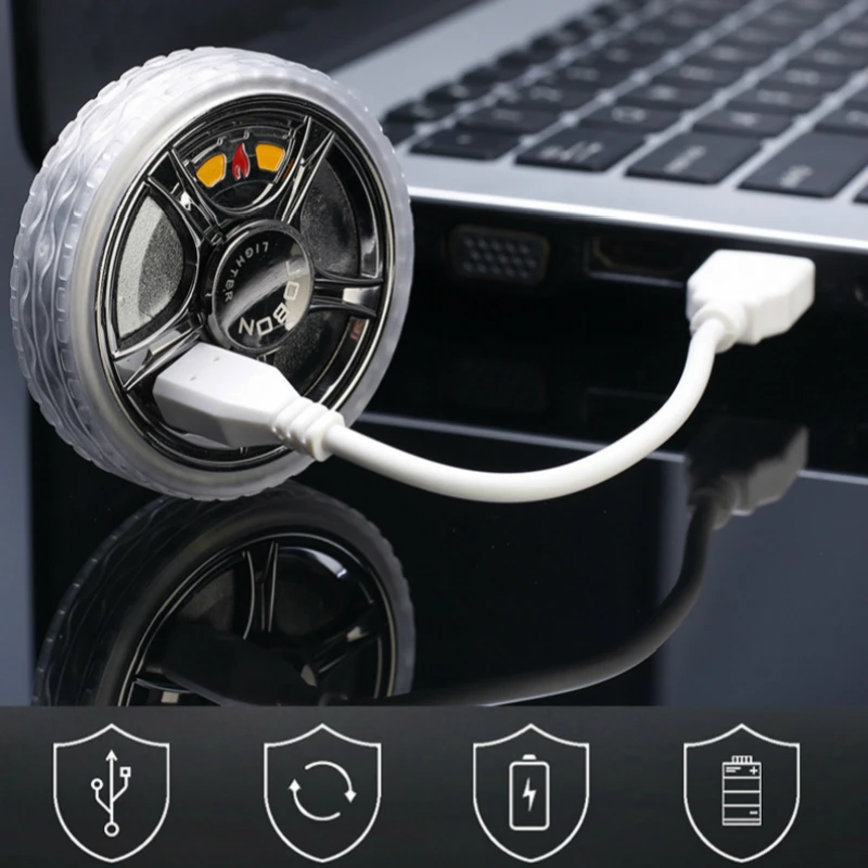 57,2 мм светодиодный чип-светильник для колес Plasma Lighter Fingertip Gyro USB Mini Cigarette Accessories Fashion Toys Gifts Gadget для мужчин on.