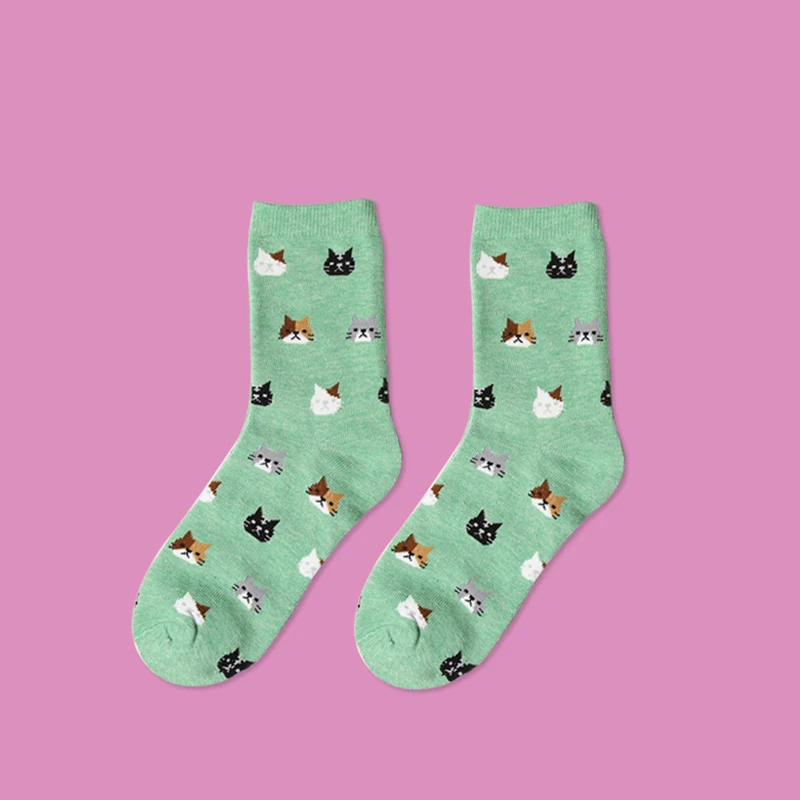 1 пара забавных носков для женщин и девочек милые Мультяшные животные каваи