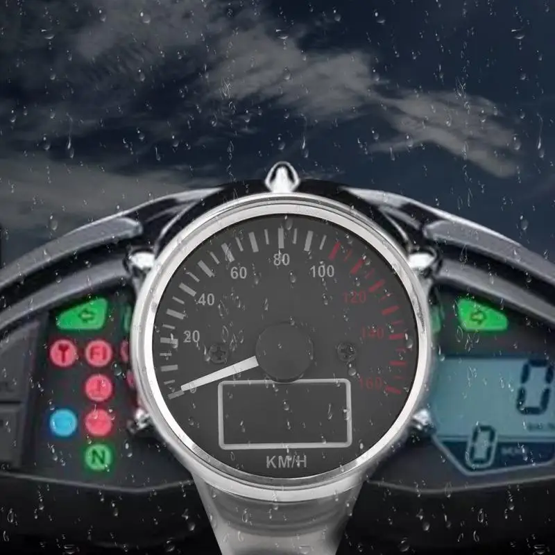 2018 Универсальный хромированный цифровой светодиодный ЖК Тахометр 0 ~ 160 км/ч для