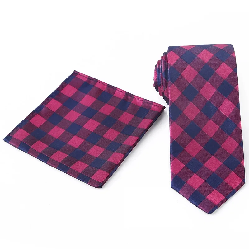 WTHS-046 tie set Портной Смит, Новое поступление, набор галстуков на шею 7,5 см, галстук и носовой платок, мужской набор галстуков, модный клетчатый полосатый мужской галстук, подарки для мужчин - Цвет: WTHS-046 tie set