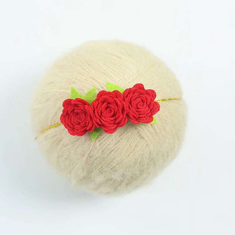 RED Flower Hairband For Girls Newborn Photography Headwears Headbands Hair Baby Accessories | Детская одежда и обувь