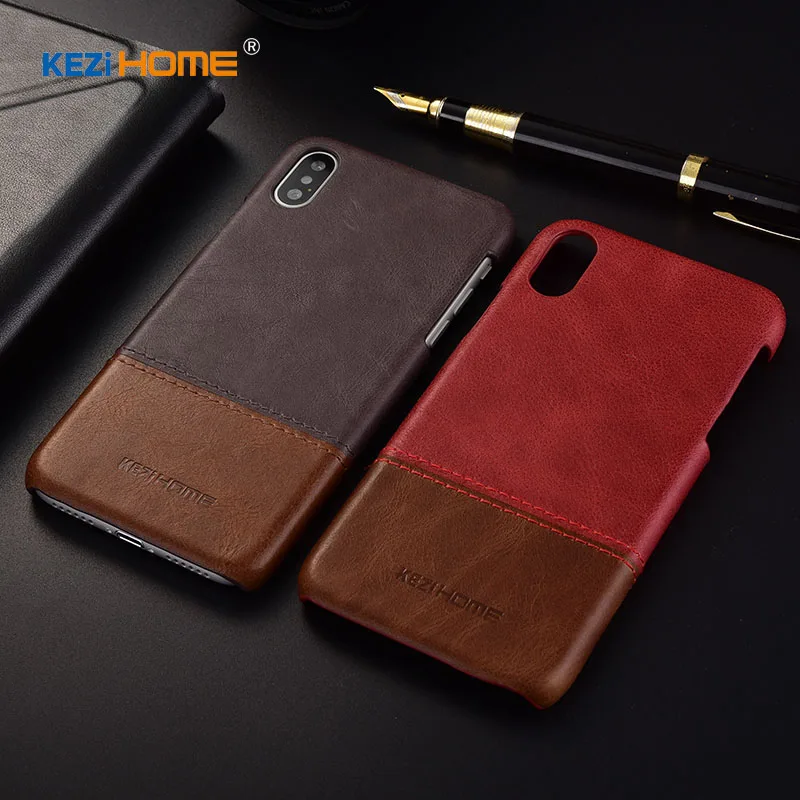Чехол для iPhone X KEZiHOME, роскошный, хит, цвет, натуральная кожа, твердая задняя крышка, Капа для iPhone X 5,8 '', чехол для телефона s